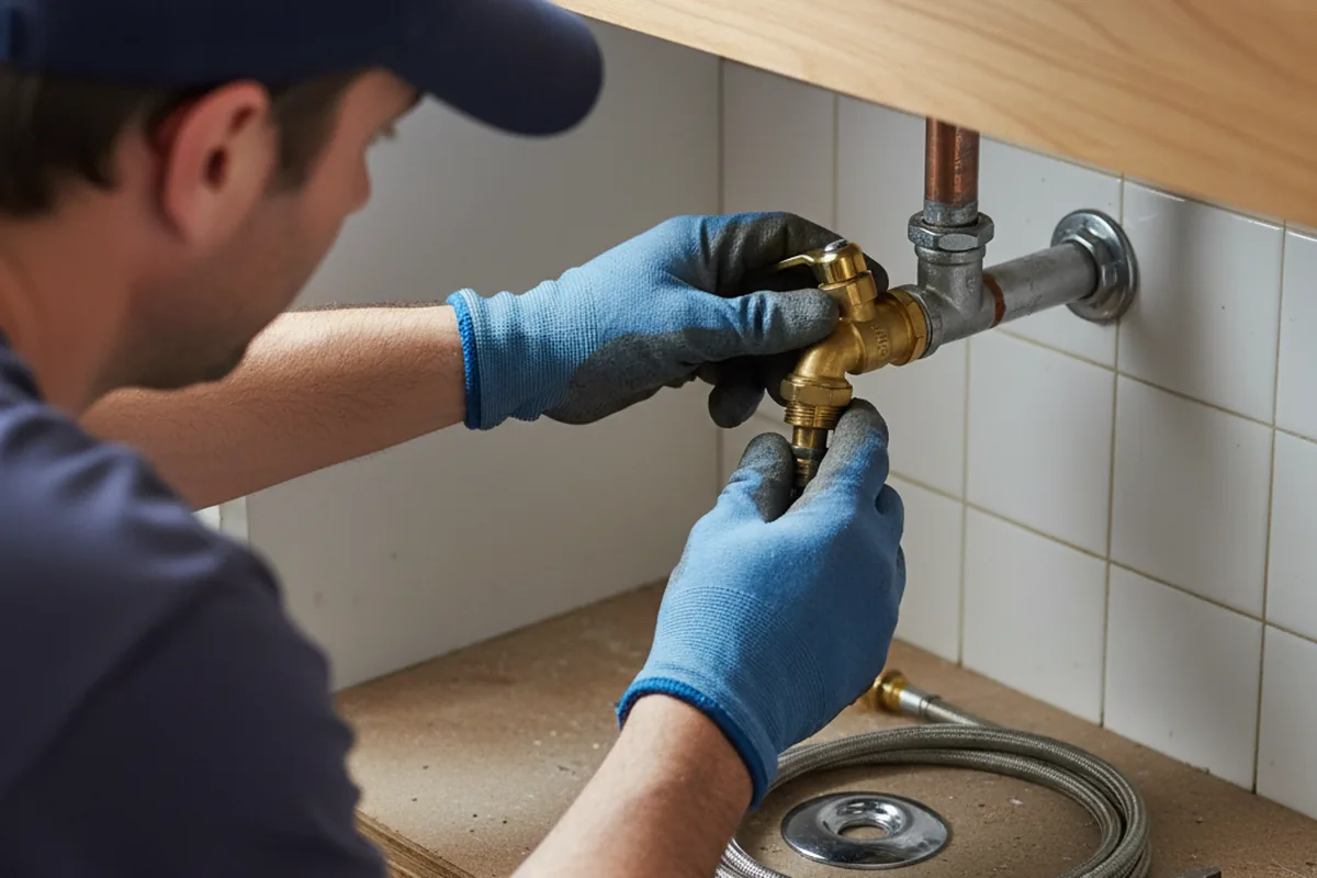 Shutoff valve and fitting work during Faucet and Fixture Repair in Taneytown